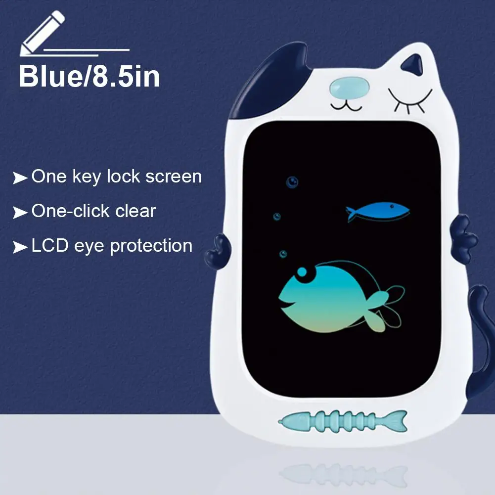 Blue 8,5 дюймовый планшет lcd рисование каракули доска для письма и обучения доска для детей - Цвет: Blue
