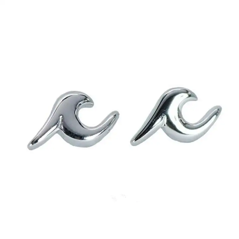 Крошечные волнистые серьги из нержавеющей стали, модные ювелирные изделия из розового золота, минималистичные серьги для серферов, подарок, букле д 'орель, femme