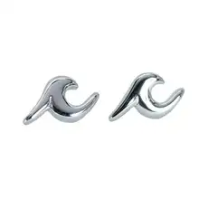 Крошечные волнистые серьги из нержавеющей стали, модные ювелирные изделия из розового золота, минималистичные серьги для серферов, подарок, букле д 'орель, femme