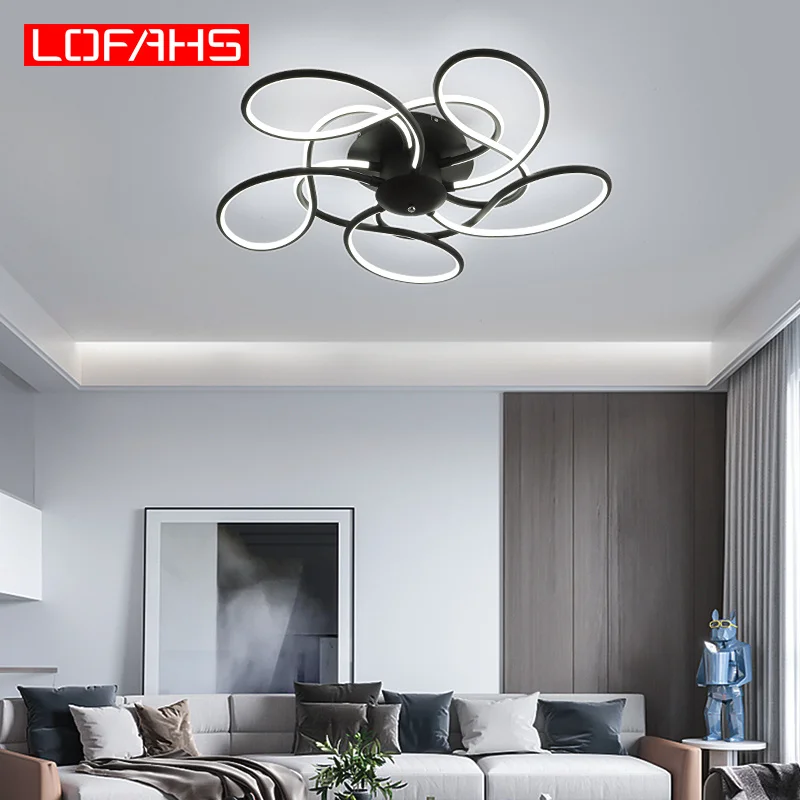 Современная Потолочная люстра LOFAHS светодиодный ное освещение для гостиной