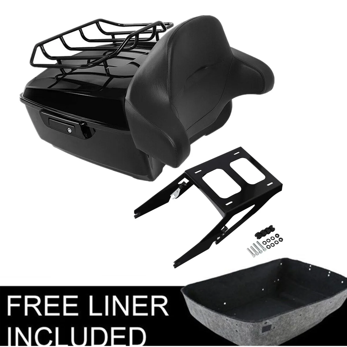 King Pack Trunk 2 Up Mount Rack Per Harley Tour Pak Sport Glide Flsb 2018-2021 2020 2019 Moto