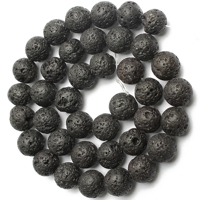  qbodp 5 Strings of Volcanic Stone Round Beads for Jewelry  Making, Black Beads for Bracelets Making, Crafts Beaded Decorations  Accessories, 6mm : Arts, Crafts & Sewing