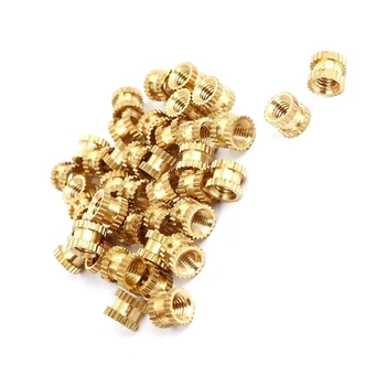 

New M3 x 4mm x 5mm Bushing Threaded Brass Fluted Insert Bound Nuts 40 pcs.