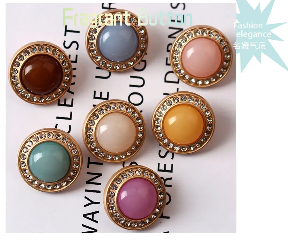 5pcs 25mm 7colors Metal style buttons Alloy garment accessories DIY materials,sewing Accessories wedding craft supplies