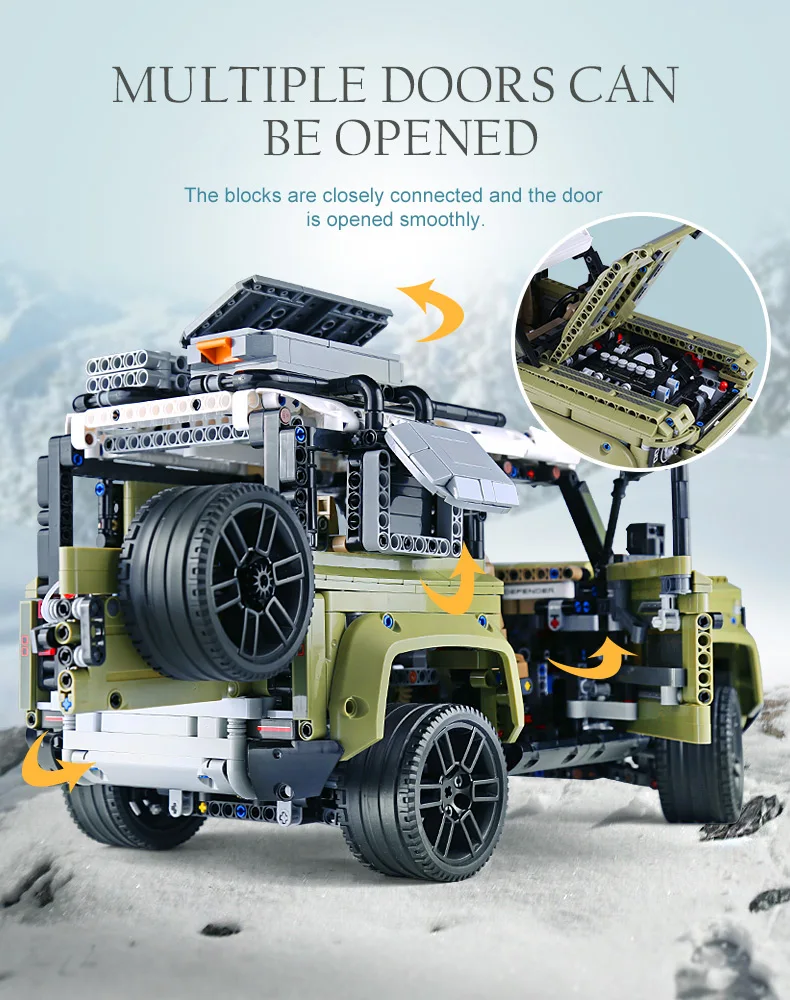 Guardian внедорожник 42110 Land Car Rover Fit Technic автомобиль защитник модель строительные блоки кирпичи игрушка ребенок Рождество Gifs