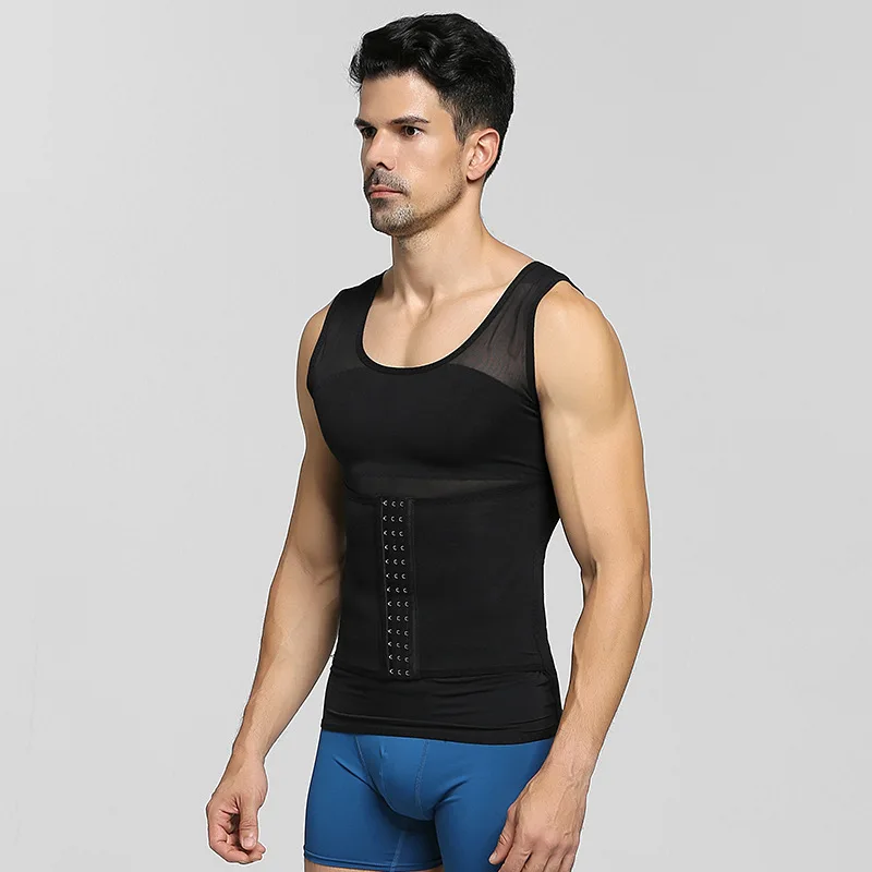 Body Shaper Men Waist Trainer Tank Tops Tummy Slimming Belt Corset Waist Cincher Girdle Vest Undershirt