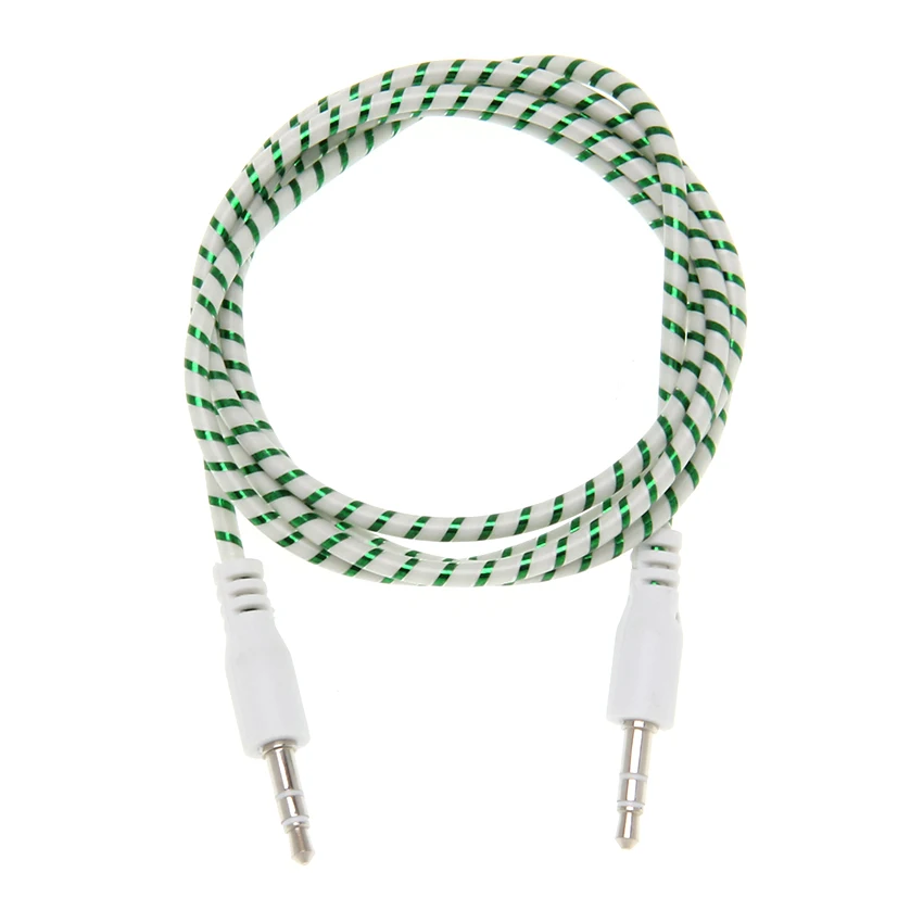 1M Audio Cable 3 5mm Jack Male to Male Stereo Auxiliary Aux Cord For Car Phone MP3 PC Headphone 100pcs