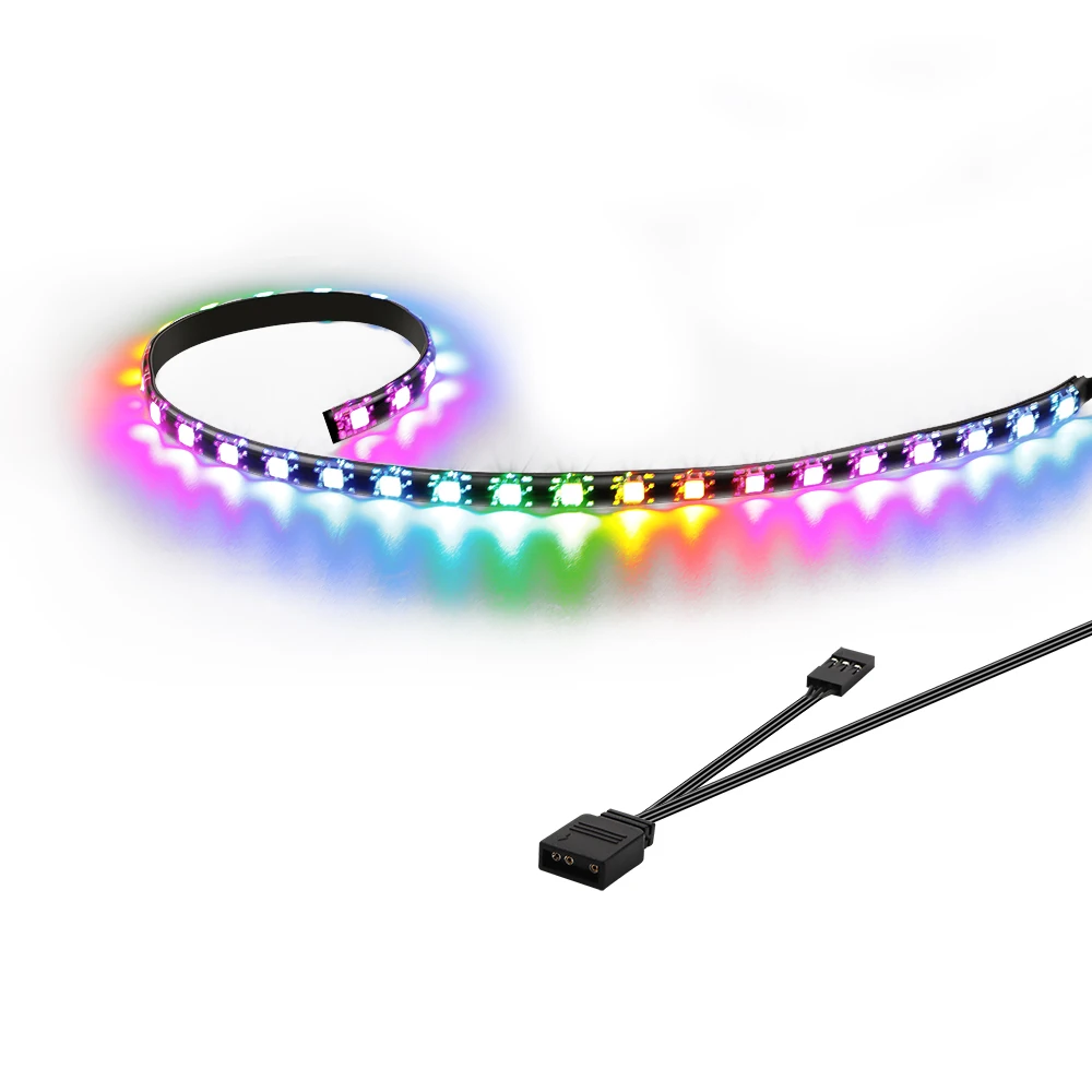 

50cm RGB Rainbow Strip Light Addressable Magnetic Extended LED Bar Software for ASUS MSI Mystic Sync/ASROCK PC Computer Case