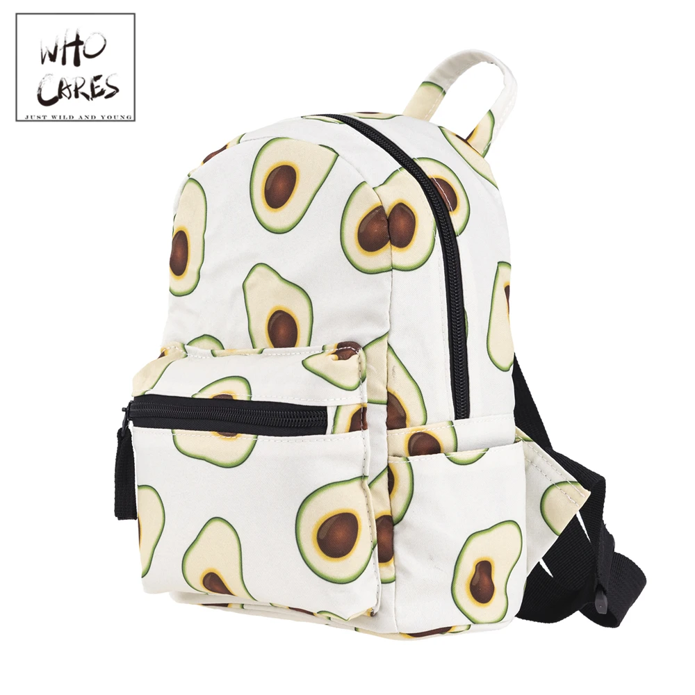 Женский рюкзак Mochila авокадо с зеленым принтом женская сумка на плечо для подростков Многофункциональный маленький рюкзак школьный рюкзак