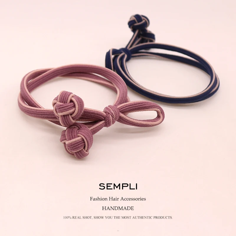Sempli High Quality Elastic Band Tight Durable Gums for Woman Girls Strong Sweet Hair Bands Christmas Rubber Bands Accessories