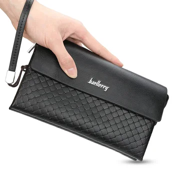 

Luxury Clutch Classic Long Style Men Wallets Card Holder Male Purse Quality Zipper Large Capacity Wallet For Men Hombres Pouch