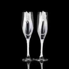 Свадебный бокал для чашки, корейский модный бокал для шампанского, один лист, один жемчуг, свадебные принадлежности, высококачественный бокал для вина es