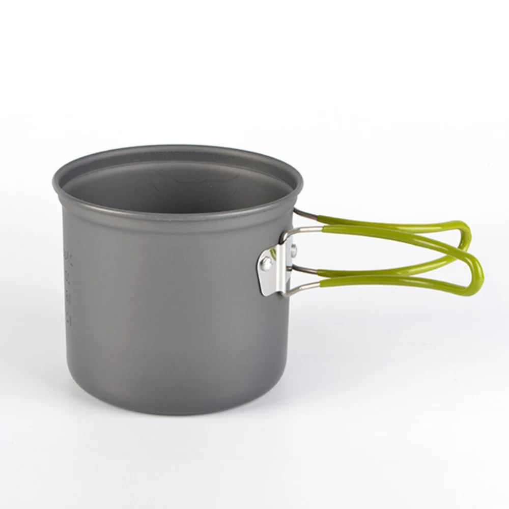 2pcs Portable Camping Cookware Utensils Outdoor Tableware Set Hiking Picnic Backpacking Pot Pan Outdoor Cooker Picnic Pots New