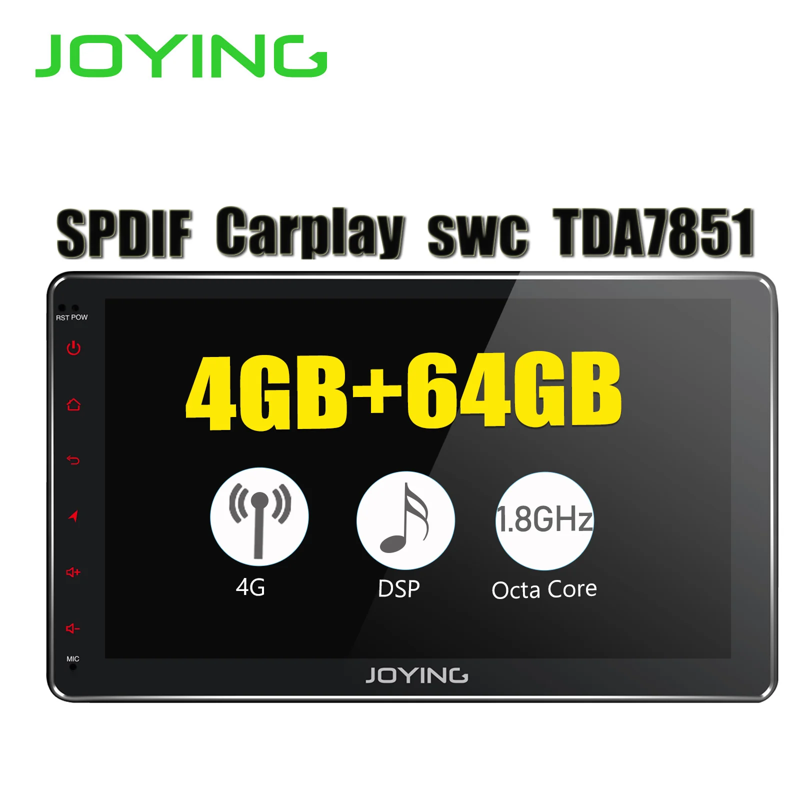 Double 2 Din 4GB+64GB Universal Head Unit Android 8.1 Car Stereo Built-in 4G Modem DSP For Toyota N