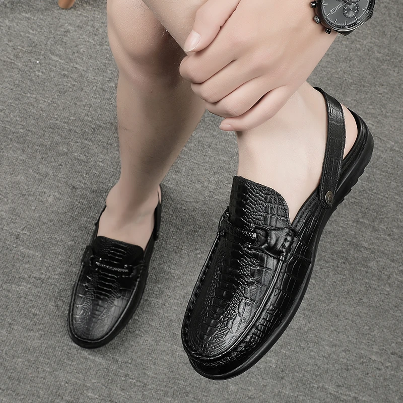 soft leather slippers mens