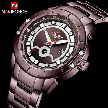 

NAVIFORCE Man Watch 2019 Relogio Masculino Analog Stainless Steel Sport Watches Men's Army Military Watch Male Date Quartz Clock