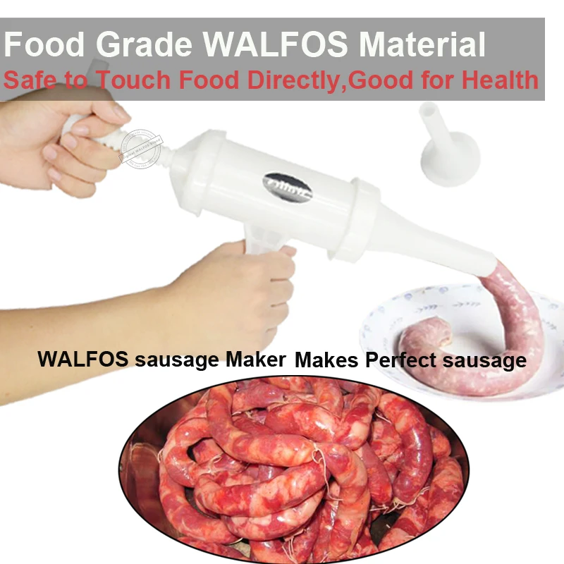 

Walfos пищевой качественный ручной колбасный станок наполнитель для мяса ручной работы салями и воронки