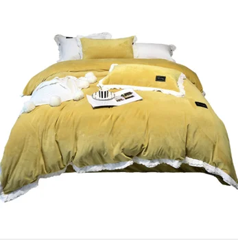 

Simple and stylish four-piece cotton 60S long-sleeved cotton satin bedding