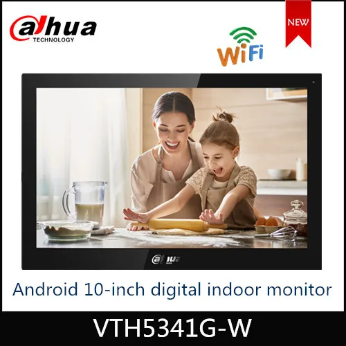 NEW Dahua WiFi Video Intercoms VTH5341G-W Android 8.1 10-inch digital indoor monitor support Micro-SD Card Surveillance Alarm