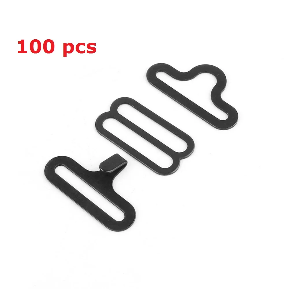 

100 Sets 18mm Bow Tie Cravat Clips Bow Tie Hardware Necktie Hook Fasteners to Make Adjustable Straps on Bow Tie Sewing Tool