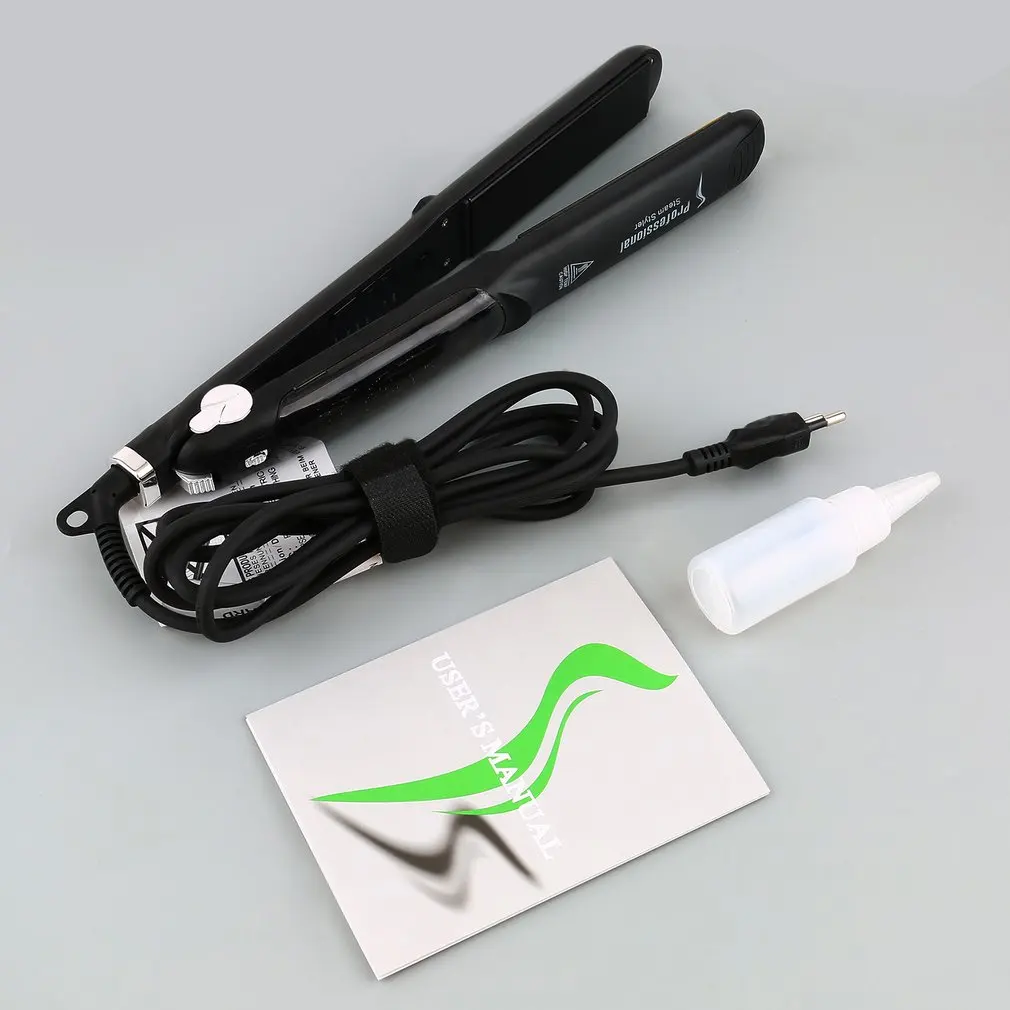 

Professional Dual Use Ceramic Vapor Steam Hair Straightener Salon Personal Use Hair Straightening Iron Styling Tool