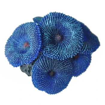 

Aquarium plant artificial coral blue