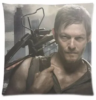 

Luxury Printing Cool Design Handsome Daryl Dixon Walking Dead Square Zippered Pillowcase Soft Bedding Set Durable Pillow Cover