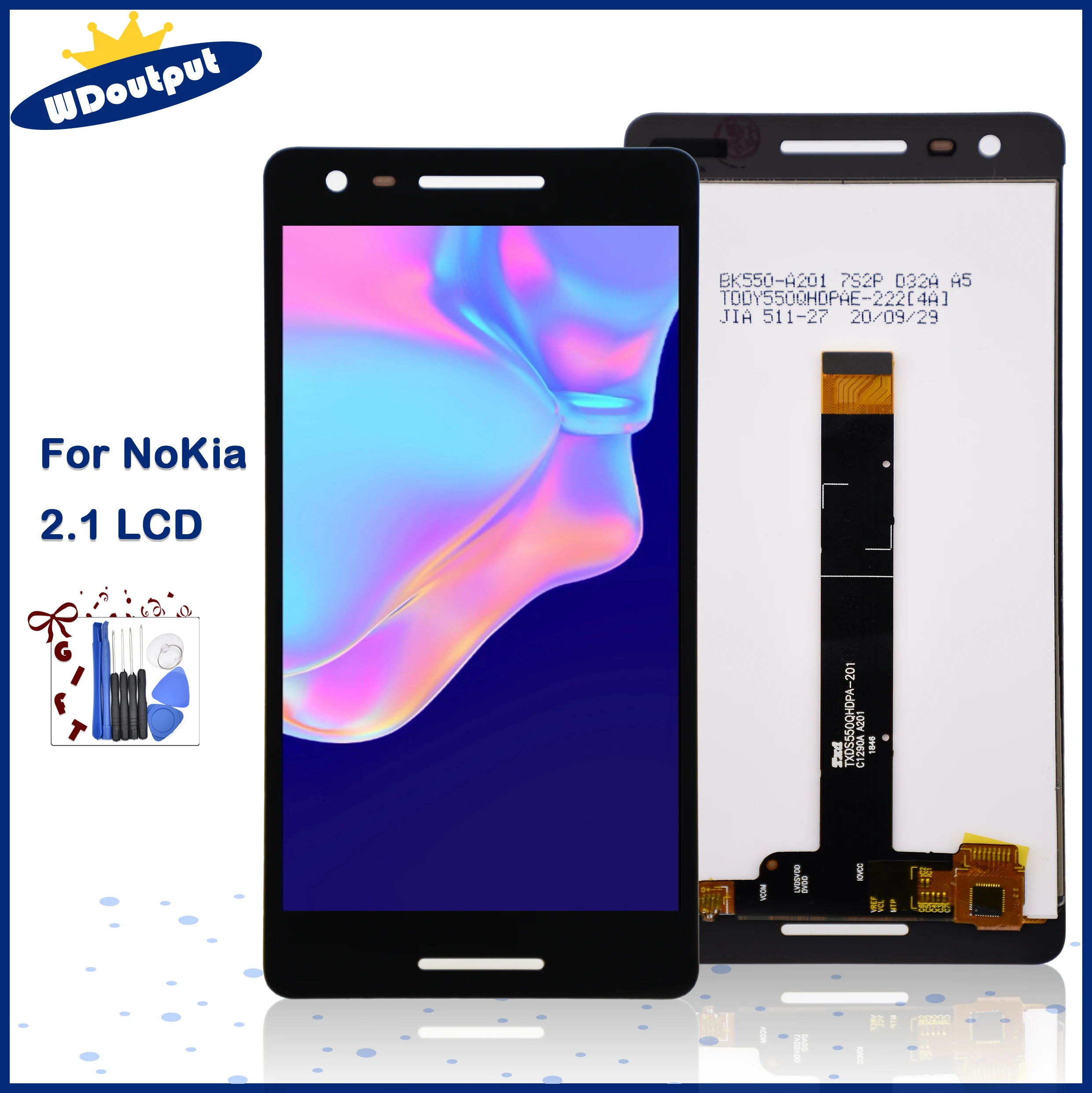 

5.5"For Nokia 2.1 LCD Display Touch Screen Digitizer Assembly Replacement For Nokia 2.1 TA-1080 TA-1084 A-1086 TA-1092 TA-1093