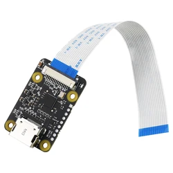 HDMI-compatible to CSI Adapter for Raspberry Pi Support 1080p@30fps Board with FFC Cable for Rasperry Pi 4B/3B+/3B