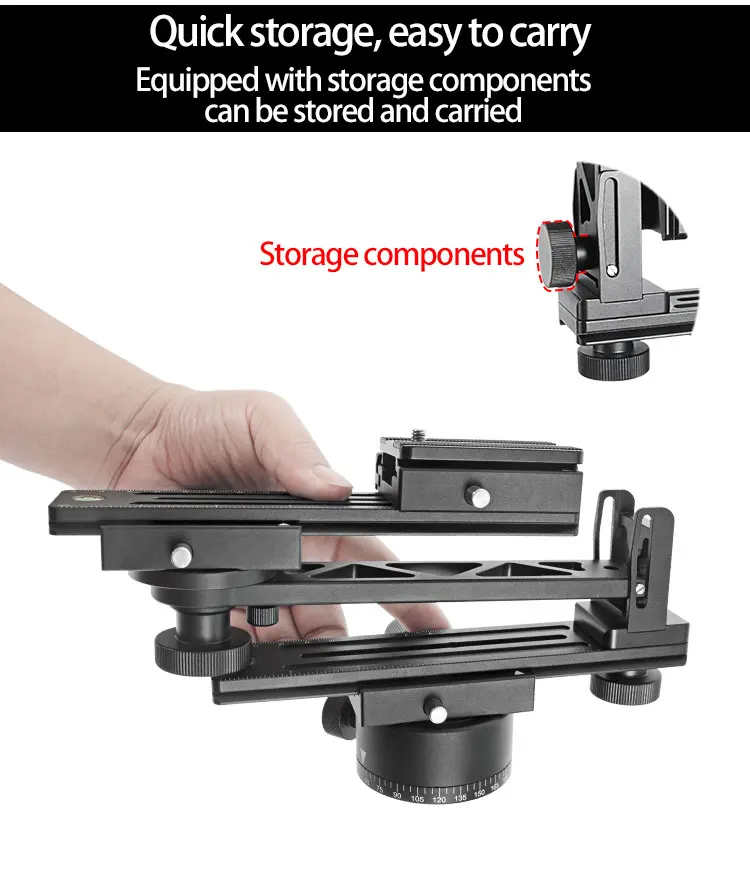 New 360 degree rotating panorama head tripod head starry sky shooting adapter with node index plate for dslr camera