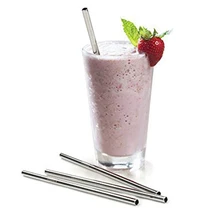 Солома 100 шт из нержавеющей стали многоразовая соломинка для напитков, аксессуары для бара