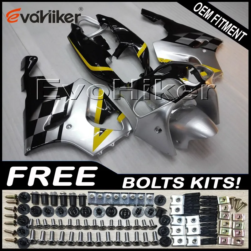 Пользовательские обтекатель мотоцикл кузов комплект для ZX7R 1996-2003 ABS Двигатель панели серебристый+ подарки - Цвет: A