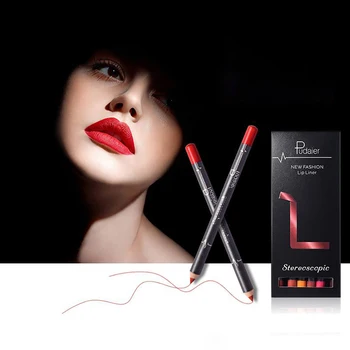 

12pcs Set Women Waterproof Lip Liner Matte Lipstick Pencils Long Lasting NO Blooming Smooth Edge Drawing Easy