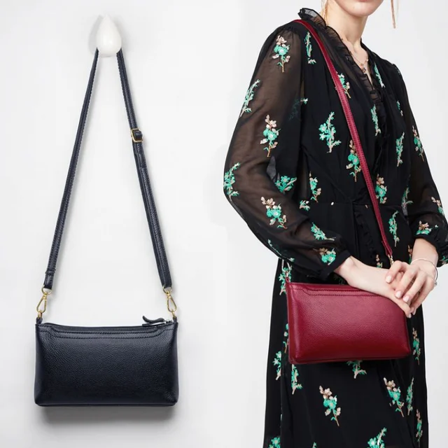ZOOLER Designer Genuine Leather Bags Small Luxury Cow Crossbody Bag for Women Famous Brand Women Messenger Bags  Black Fashion