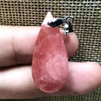 

Top Natural Red Rhodochrosite Necklace Pendant For Woman Man Crystal 30x14x6mm Beads Argentina Water Drop Gemstone Jewelry AAAAA