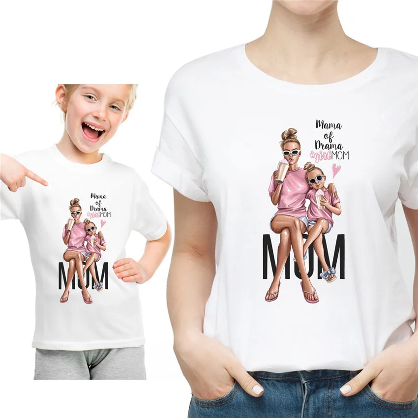 Забавная семейная одежда с принтом «супермама и дочка»; Семейные комплекты; футболки для женщин и детей; одежда для подарка на День Матери
