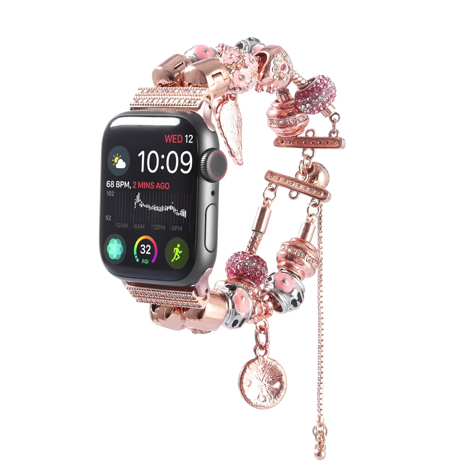 

new handmade brand jewery decorate series 1 2 3 4 strap for apple watch Agate gemstone wrist band for iWatch 38mm 42mm 40mm 44mm