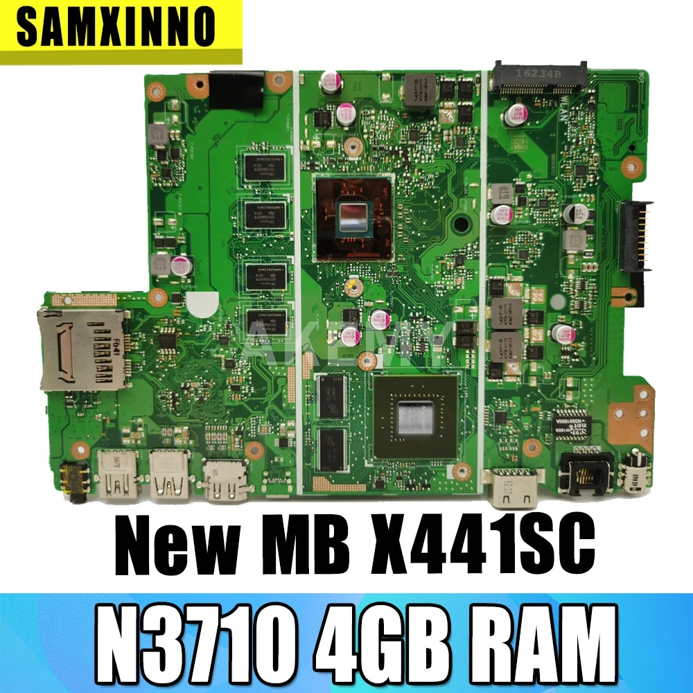 Материнская плата X441SC For Asus X441SA X441S материнская для ноутбука N3710 4 Гб RAM GT810M