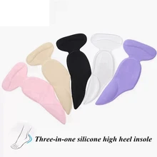 Силиконовые стельки на пятке, со шнуровкой, поддержка арки, женские туфли на высоком каблуке, легкоклеящий коврик для ног, 1 пара
