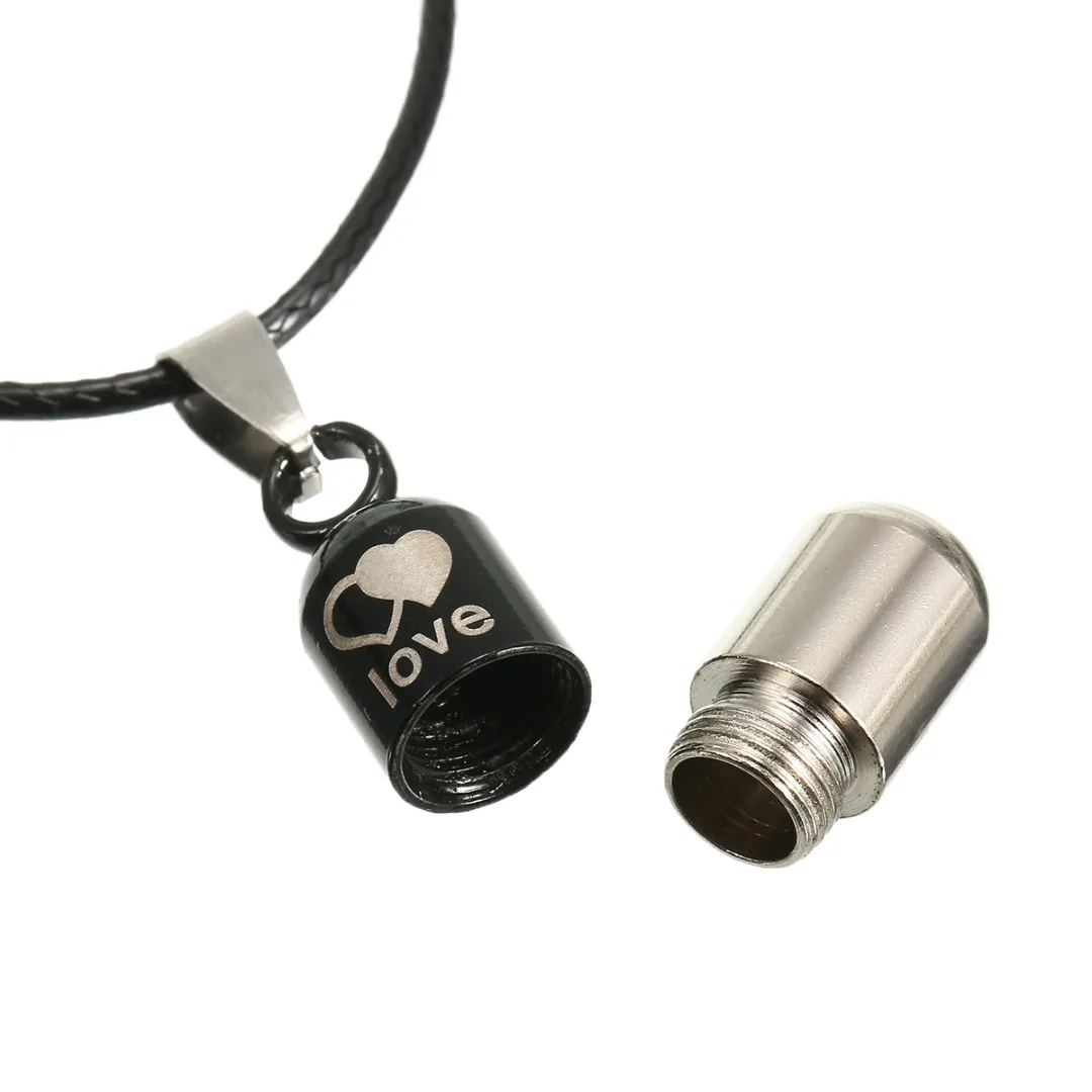 Shellhard Ash Holder Keepsake Neckalces Vintage Metal Urn Cremation Love Pill Pendant Necklace For Men Women Jewelry