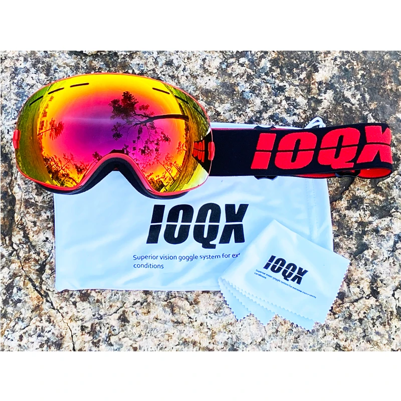 IOQX Ski Goggles Men Anti-Fog Snowboard Glasses UV400 Double Layers Skiing Mask Goggles Women Winter Outdoor Snow Sunglasses 4