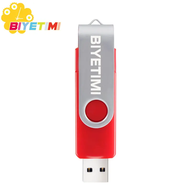 USB флеш-накопитель Biyetimi, 128 ГБ, 64 ГБ, OTG, для телефона на Android, флеш-накопитель, 32 ГБ, 8 ГБ, флешка, 16 ГБ, 4 Гб, otg, usb 2,0, USB флешка - Цвет: Red