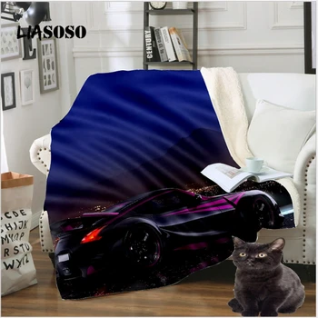 

LIASOSO Retro Modern Sports Car Car Lovers Blanket Quilt Carpet Comfortable High Quality 3D Printing Cloak Free Shipping Blanket