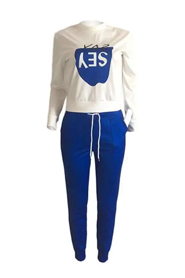 Winter Women's set Tracksuit Full Sleeve Letter Print Pockets Top pants Suit Two Piece Set outfits Sportwear sweatsuit