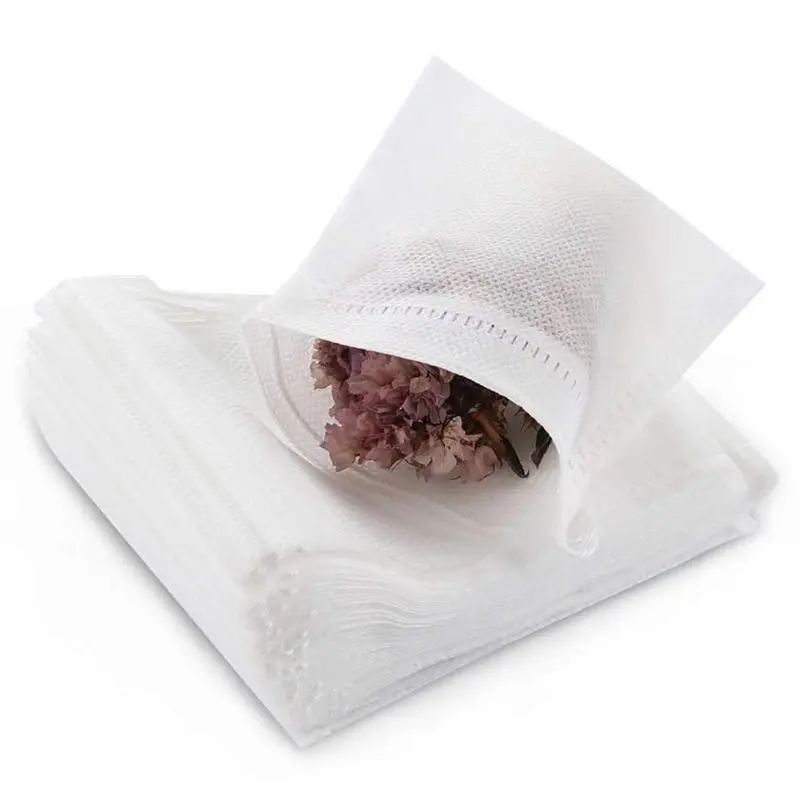 

400 Pcs Disposable Tea Filter Bags Empty Cotton Drawstring Seal Filter Tea Bags for Loose Leaf Teal(3.54 x 2.75 inch)