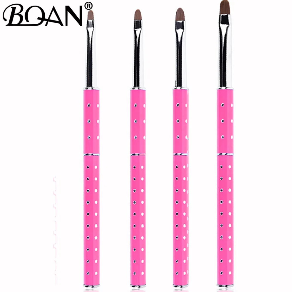 BQAN 1 шт. #2 #4 #6 #8 #10 #12 #14 дизайн ногтей искусство градиентные розовые цветные кисти