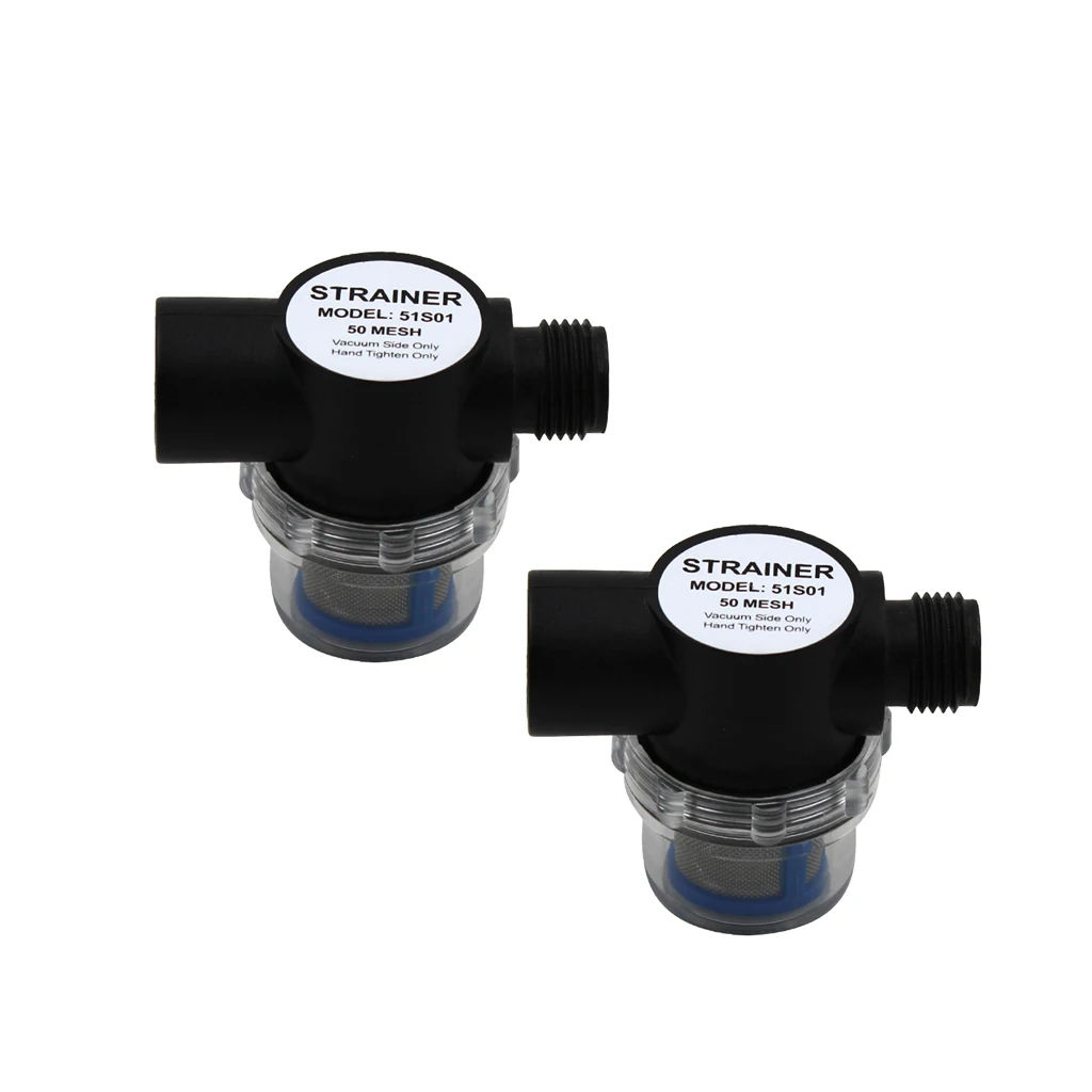 2xMARINE RV WATER PUMP TWIST ON STRAINER FILTER For 44/51/54 Diaphragm Pumps