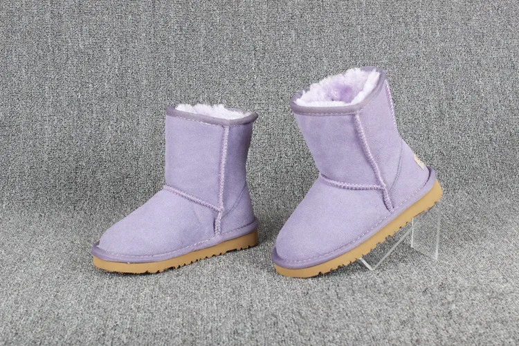 Зимнее пальто для девочек, зимние ботинки, детская обувь для маленьких мальчиков и девочек в австралийском стиле зимние сапоги Детские зимняя обувь Теплый плюш, высота до середины голени, сапоги для маленьких девочек