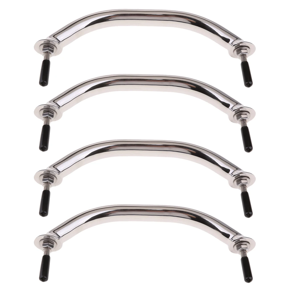 4pcs Heavy Duty Boat Handrail/Grab Rail Handle Round Tube 8 inch - Marine/Yacht/RV 316 Stainless Steel