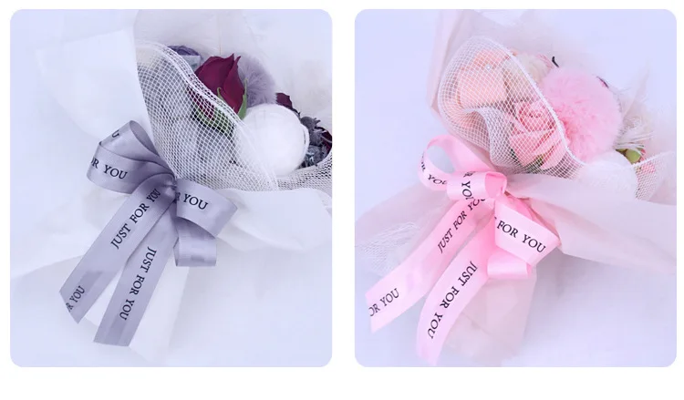 2.5 English Thread Ribbon High Density Bouquet DIY Materials Gift Packaging Stripe Floral Printed Ribbon